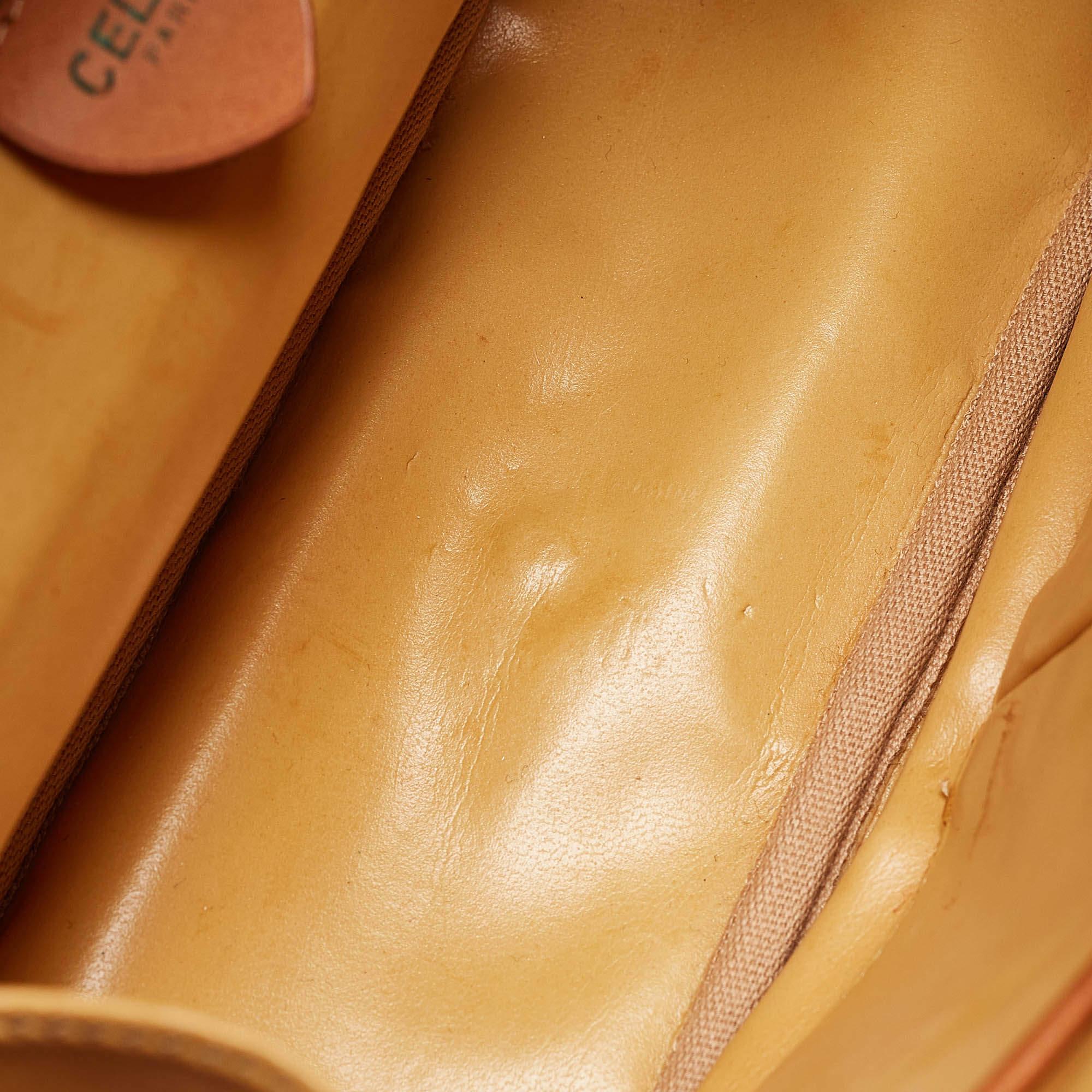 Celine Tan/Beige Macadam Coated Canvas Top Handle Bag 3