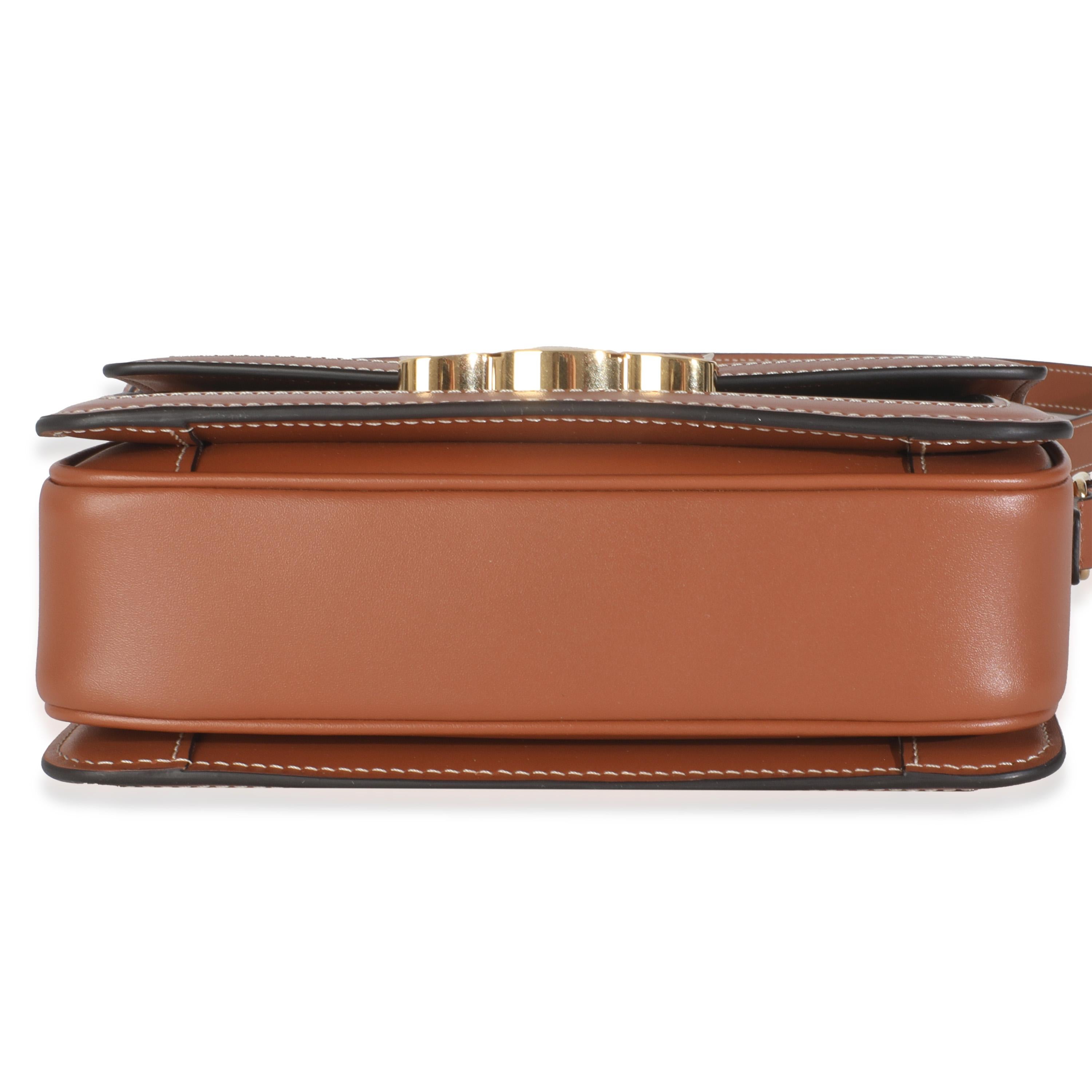 Celine Tan Calfskin Triomphe Canvas Teen Triomphe For Sale 2