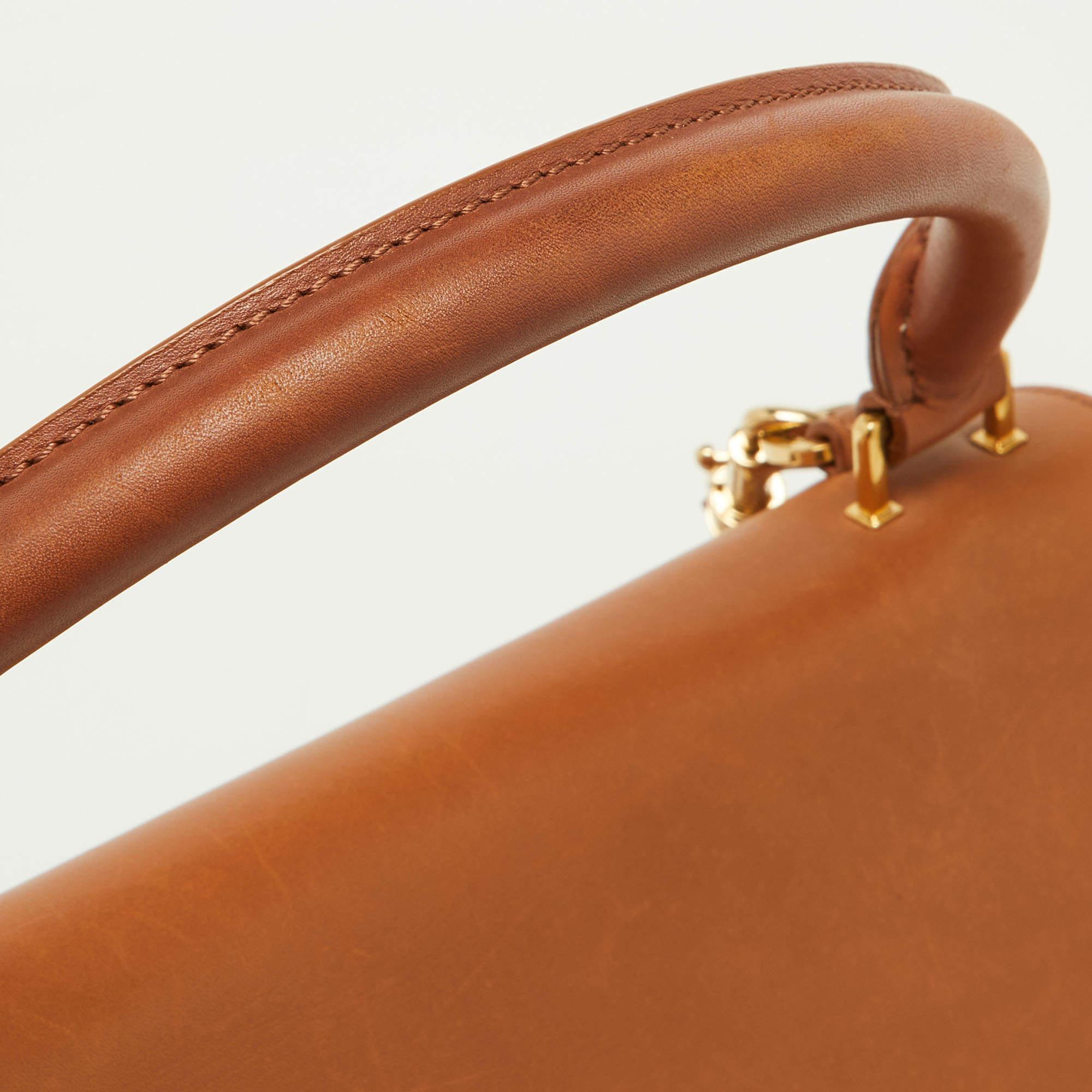 Celine Tan Leather and Suede Medium Trapeze Bag 16
