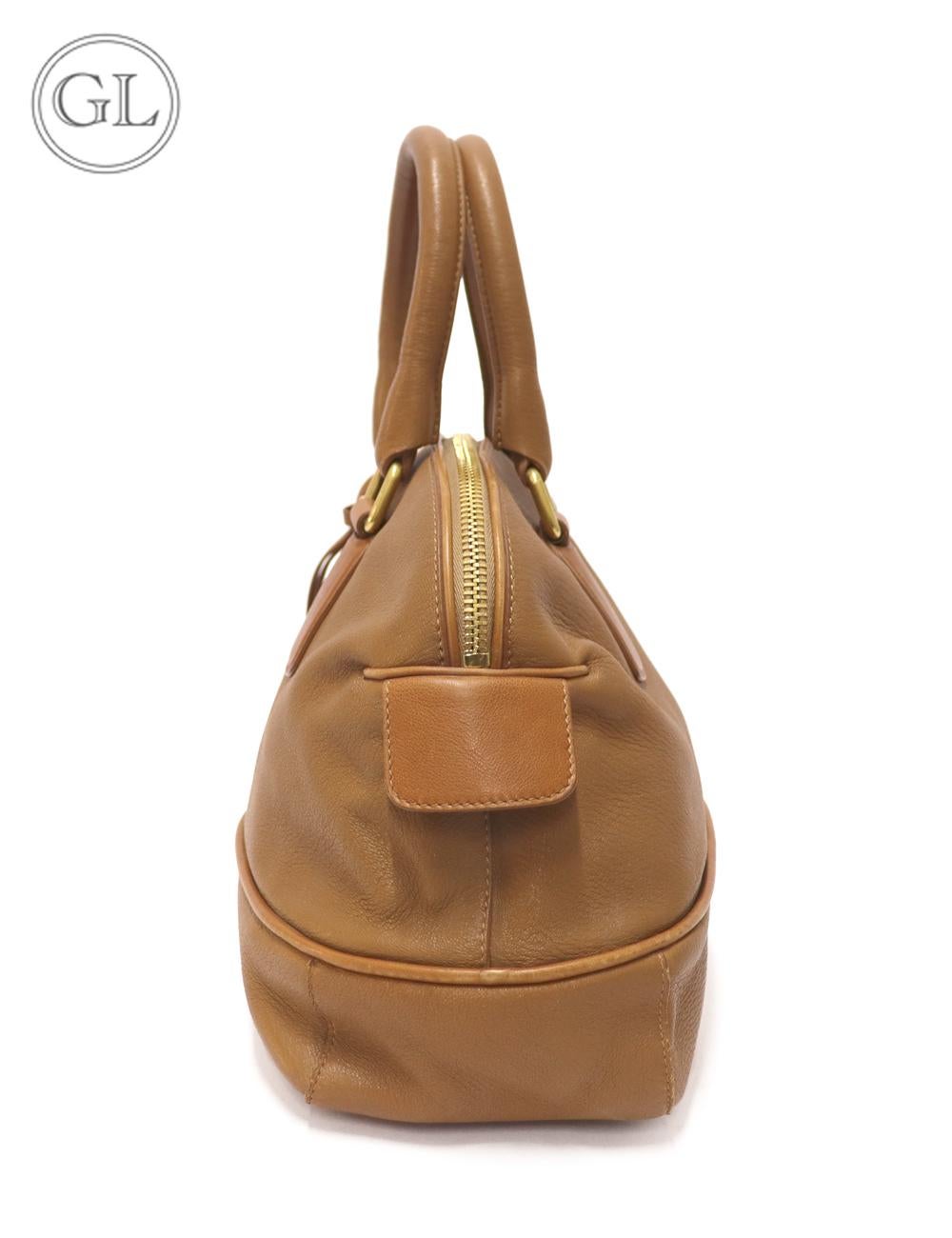 Céline Tan Leather Bowling bag In Good Condition In Amman, JO