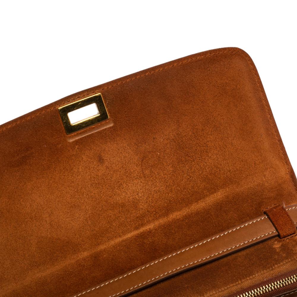 Celine Tan Leather Medium Classic Box Shoulder Bag 1