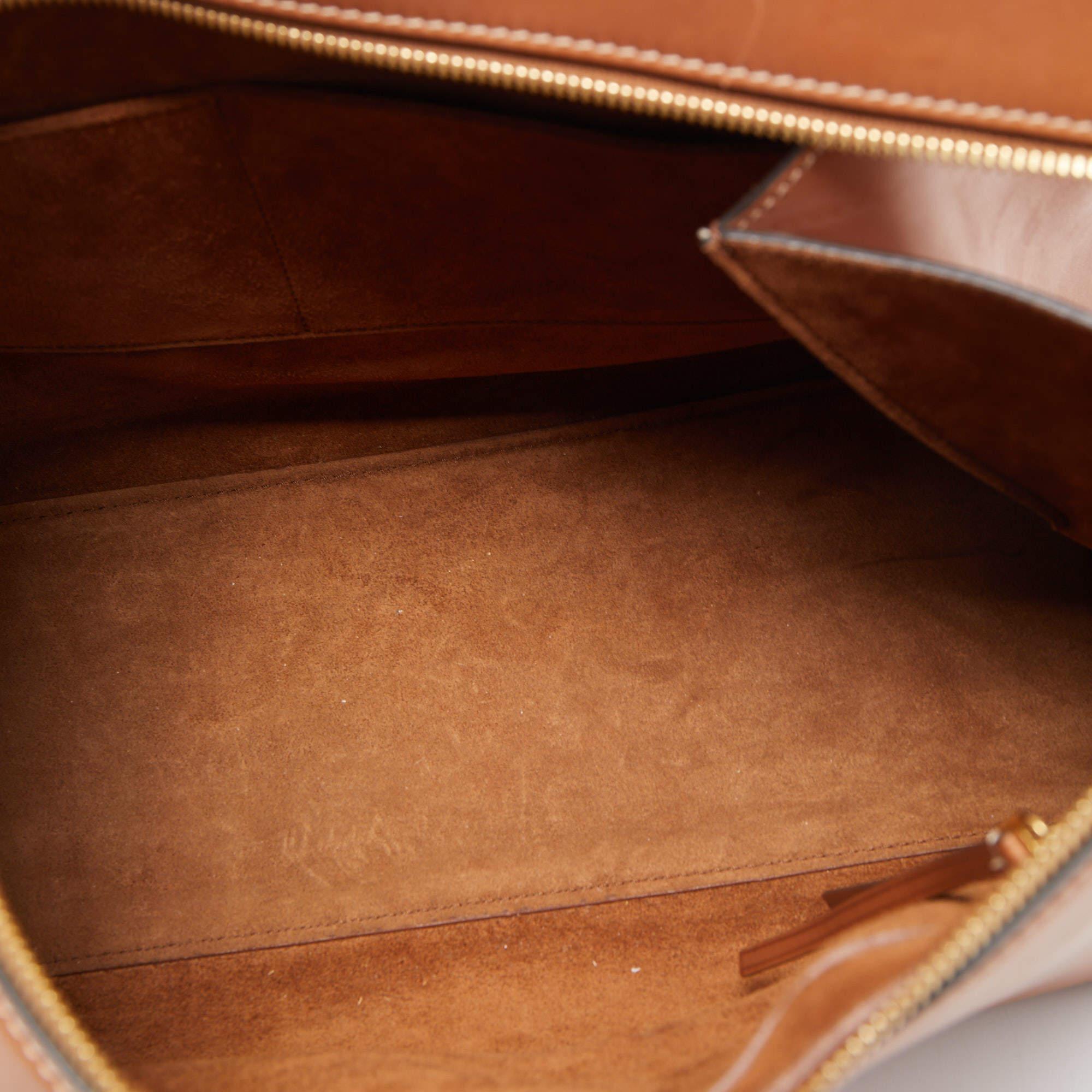 Celine Tan Leather Medium Edge Top Handle Bag 6