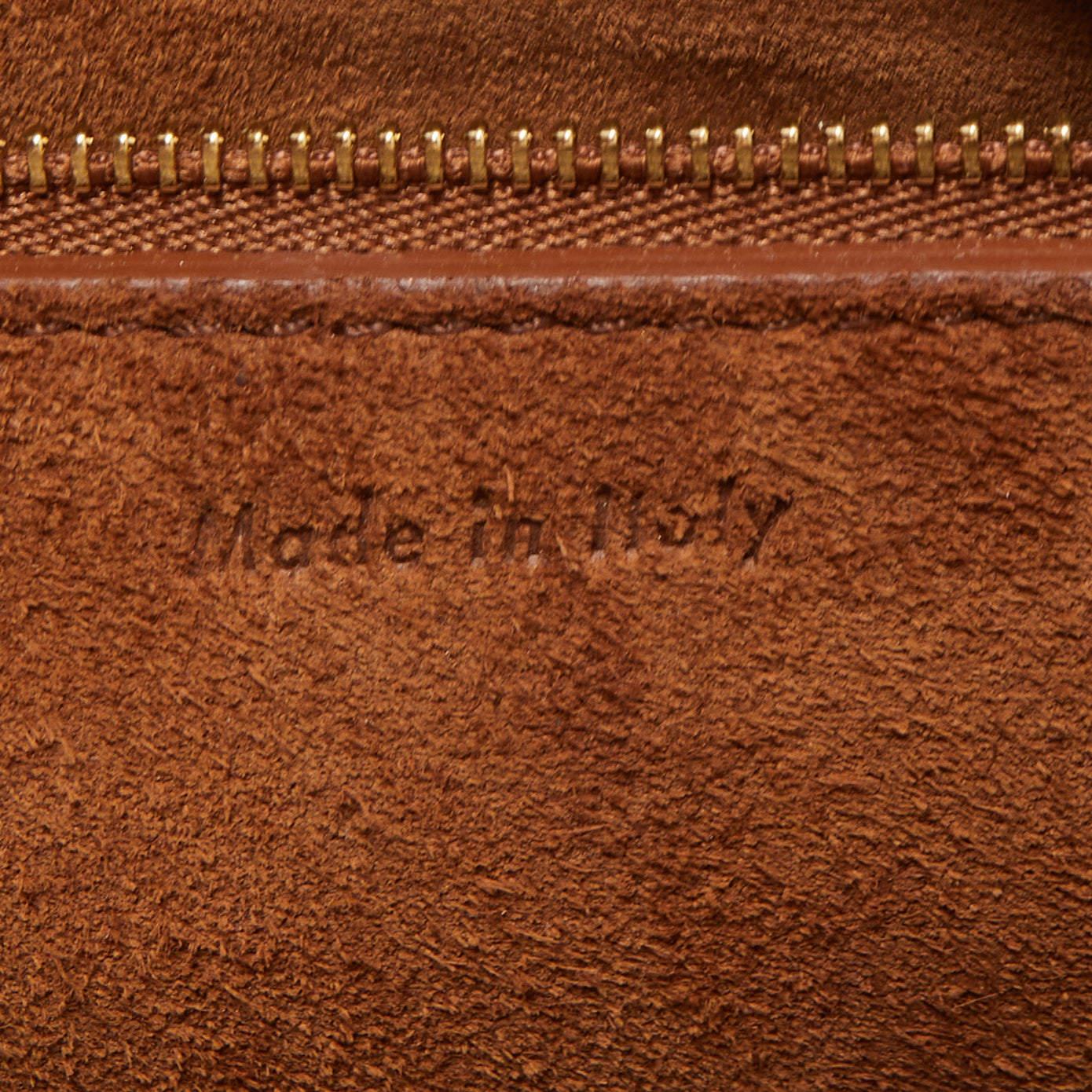 Celine Tan Leather Medium Edge Top Handle Bag 3
