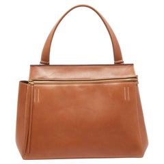 Celine Tan Leather Medium Edge Top Handle Bag