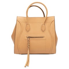 Celine Tan Leather Phantom Luggage Bag