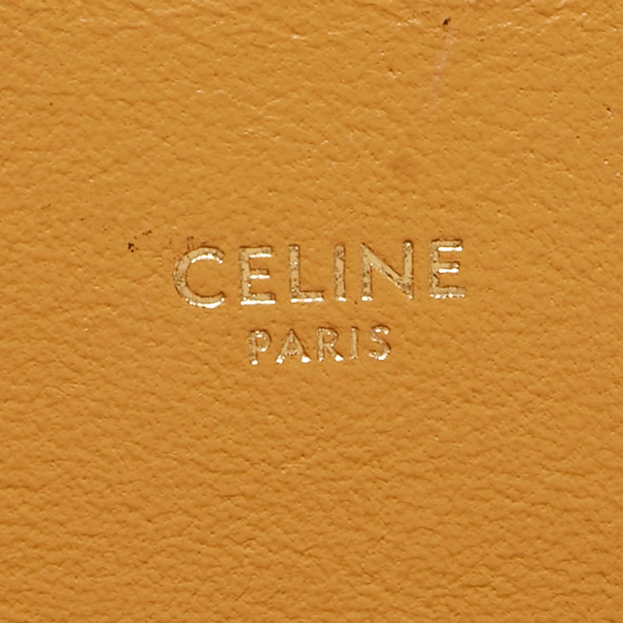 Celine Tan Quilted Leather Small C Flap Bag For Sale 11