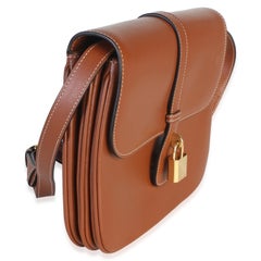 Celine Tan Smooth Calfskin Medium Tabou Flap Bag