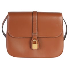 Celine Tan Smooth Calfskin Medium Tabou Flap Bag