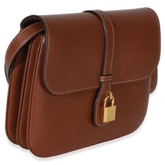 Celine Tan Smooth Calfskin Tabou Medium Flap Bag