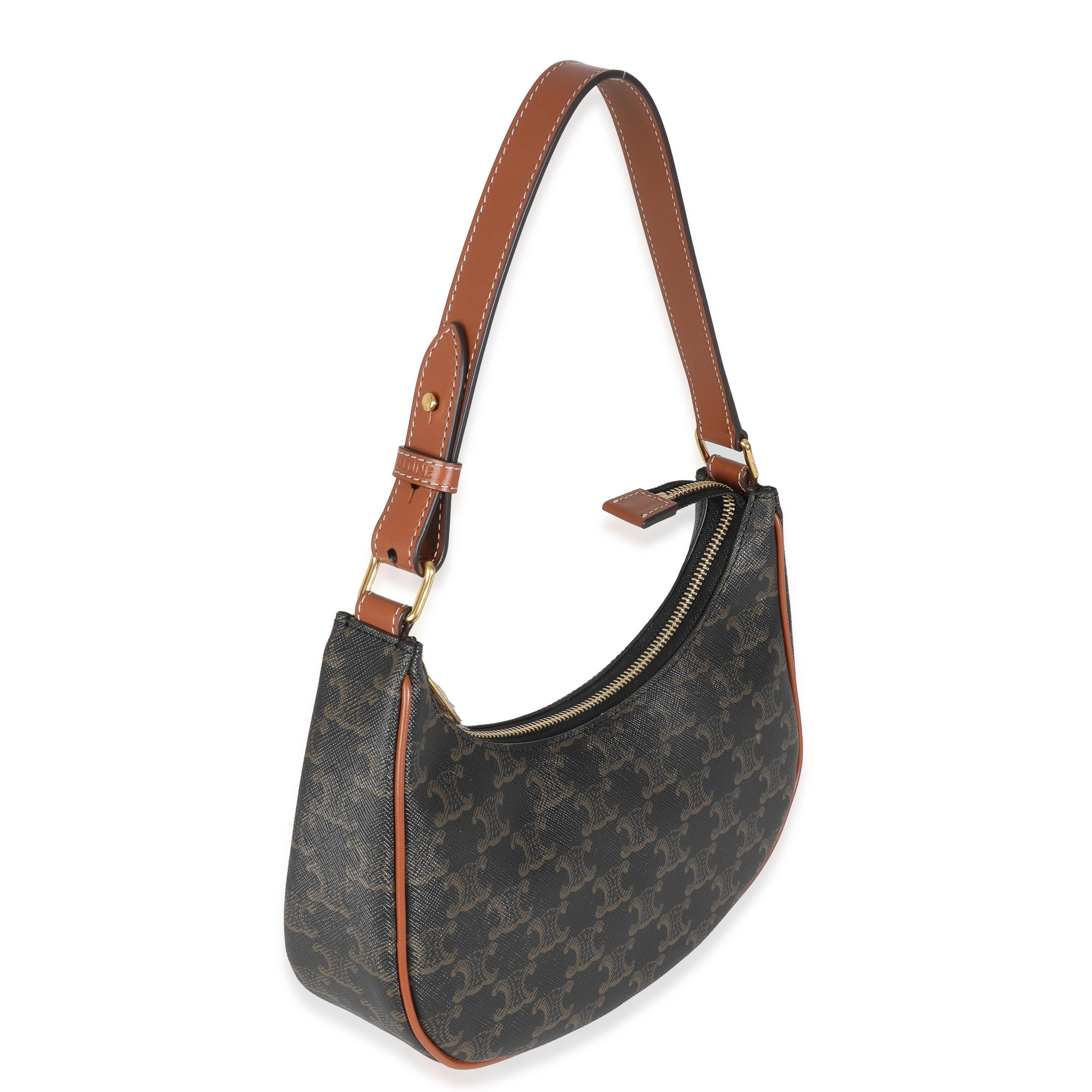 Grigio Borsa a tracolla media Ava di Celine Tan Triomphe Canvas in pelle di vitello in vendita