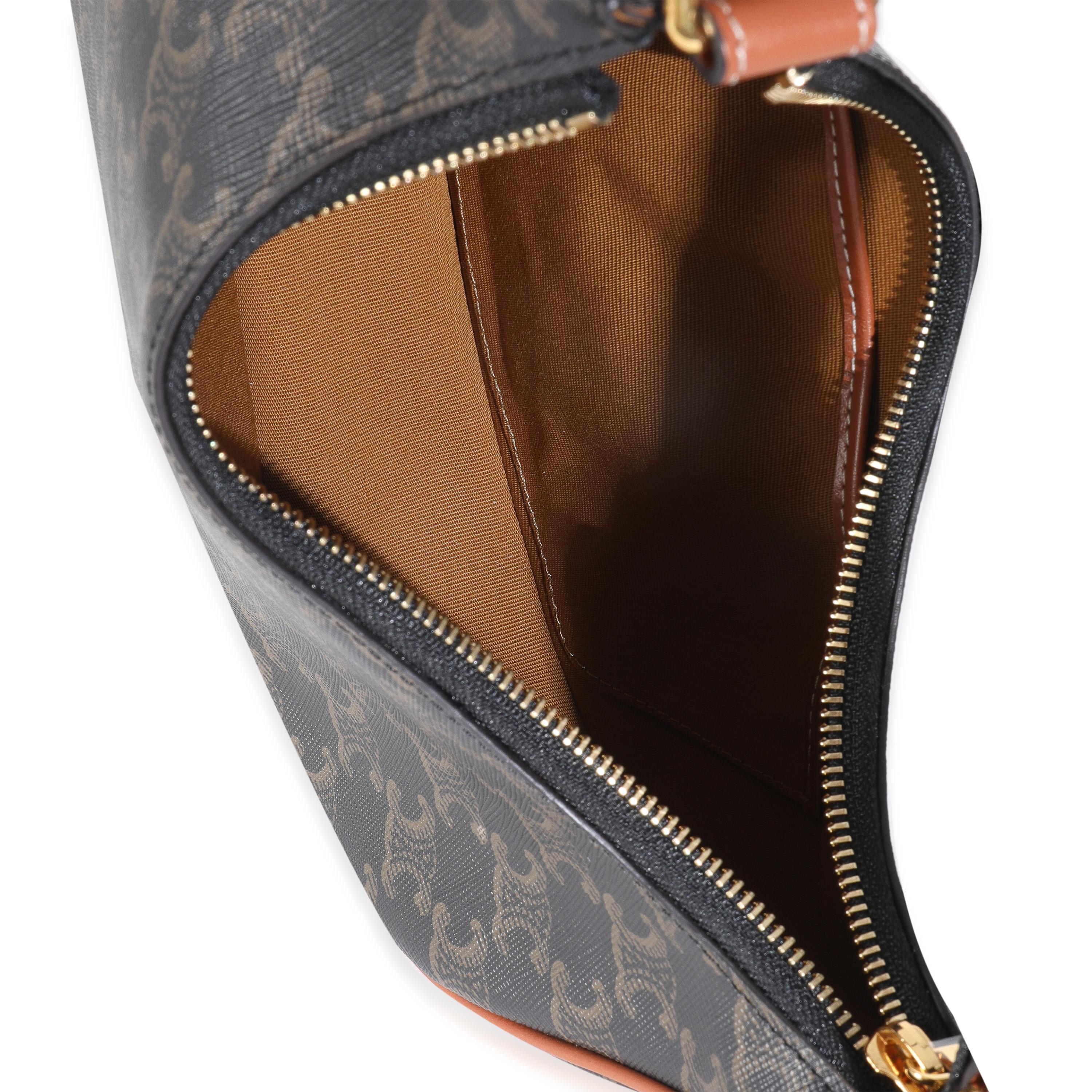 Borsa a tracolla media Ava di Celine Tan Triomphe Canvas in pelle di vitello in vendita 1