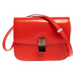 Celine Tangerine Leder Medium Classic Box Umhängetasche