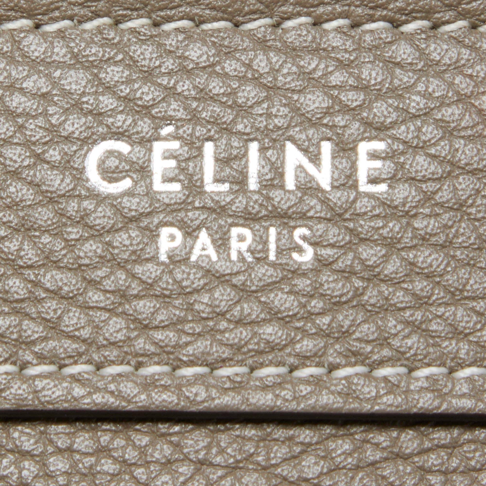 Celine Taupe Leather Nano Luggage Tote 6