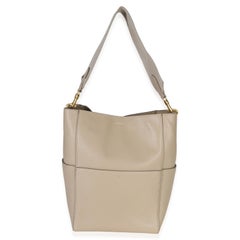 Celine Taupe Soft Grained Calfskin Medium Sangle Bucket Bag