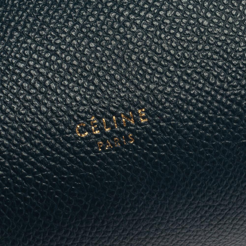 Celine Teal Blue Leather Micro Belt Bag 1