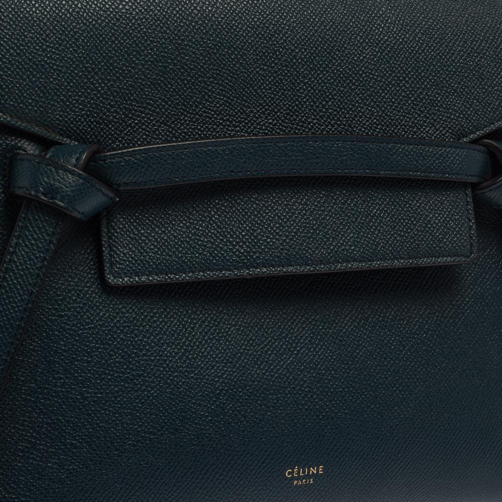 Celine Teal Blue Leather Micro Belt Bag 2