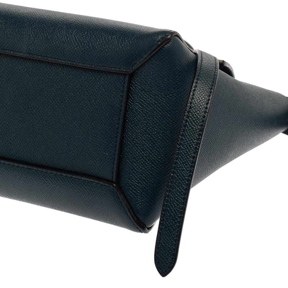 Celine Teal Blue Leather Micro Belt Bag 3