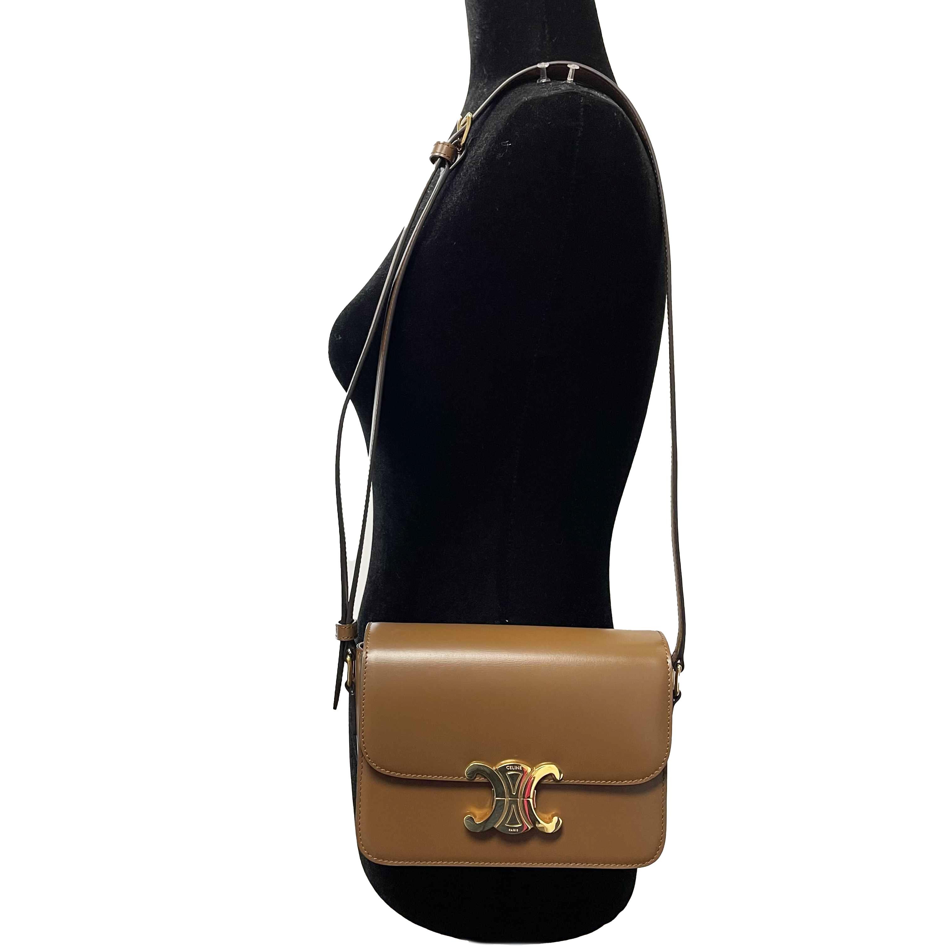 Celine - Teen Leather Triomphe Brown Shoulder Bag 2