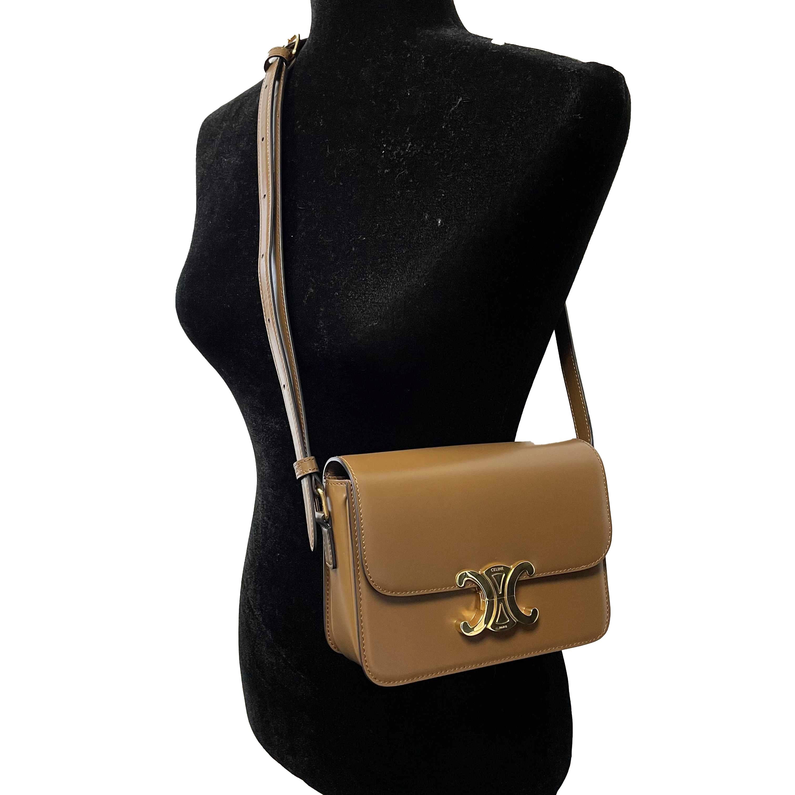 Celine - Teen Leather Triomphe Brown Shoulder Bag 3