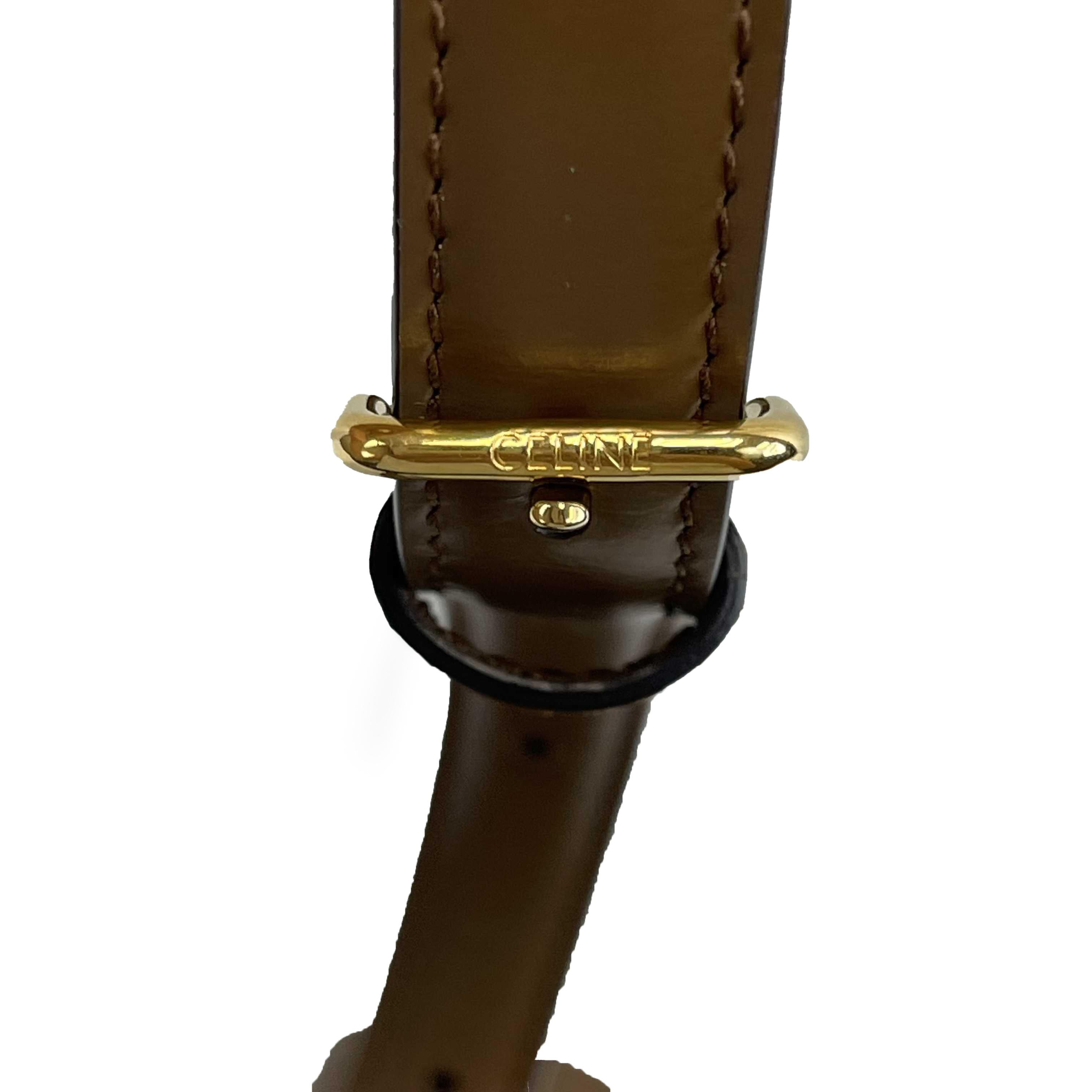Celine - Teen Leather Triomphe Brown Shoulder Bag 4