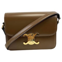 Celine - Teen Leather Triomphe Brown Shoulder Bag