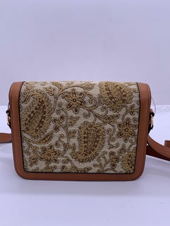 Celine Teen Triomphe Bag Paisley Embroidered Textile and Calfskin