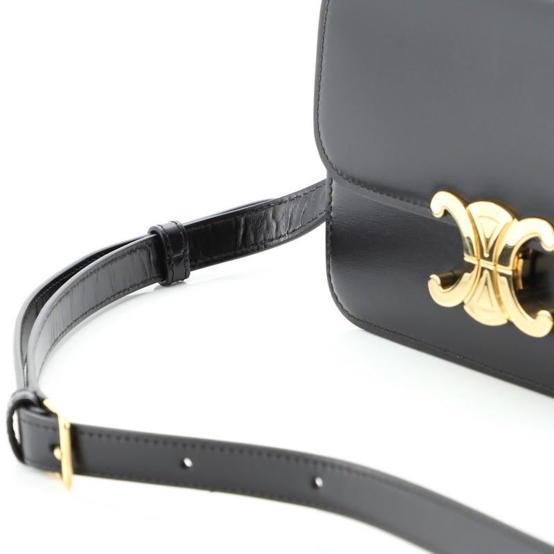 Celine Teen Triomphe Shoulder Bag veau lisse Pour femmes 