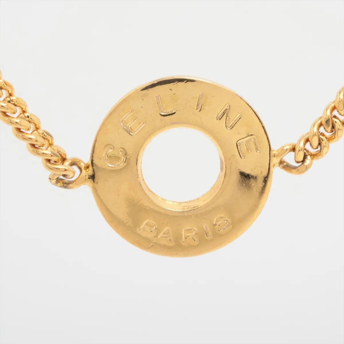 Celine Three Round Logo Necklace In Good Condition For Sale In Humacao, PR