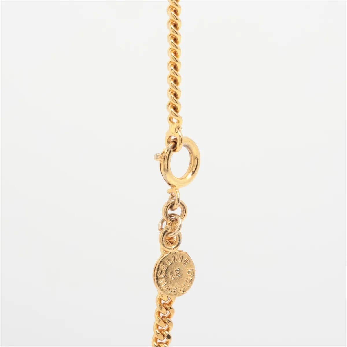 Celine Three Round Logo Necklace For Sale 1