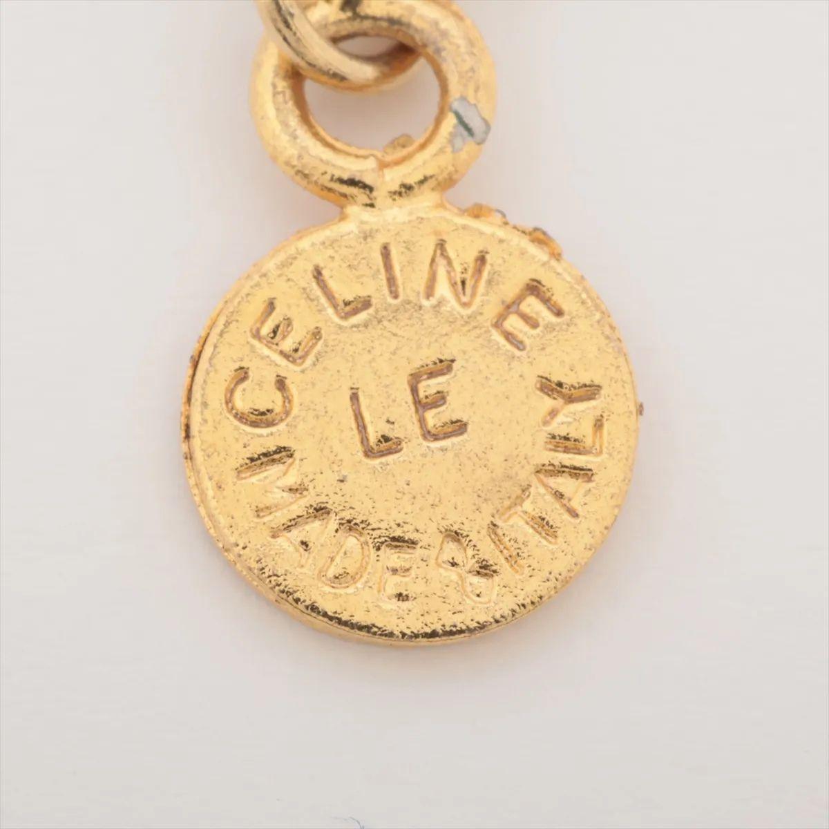 Celine Three Round Logo Necklace For Sale 2