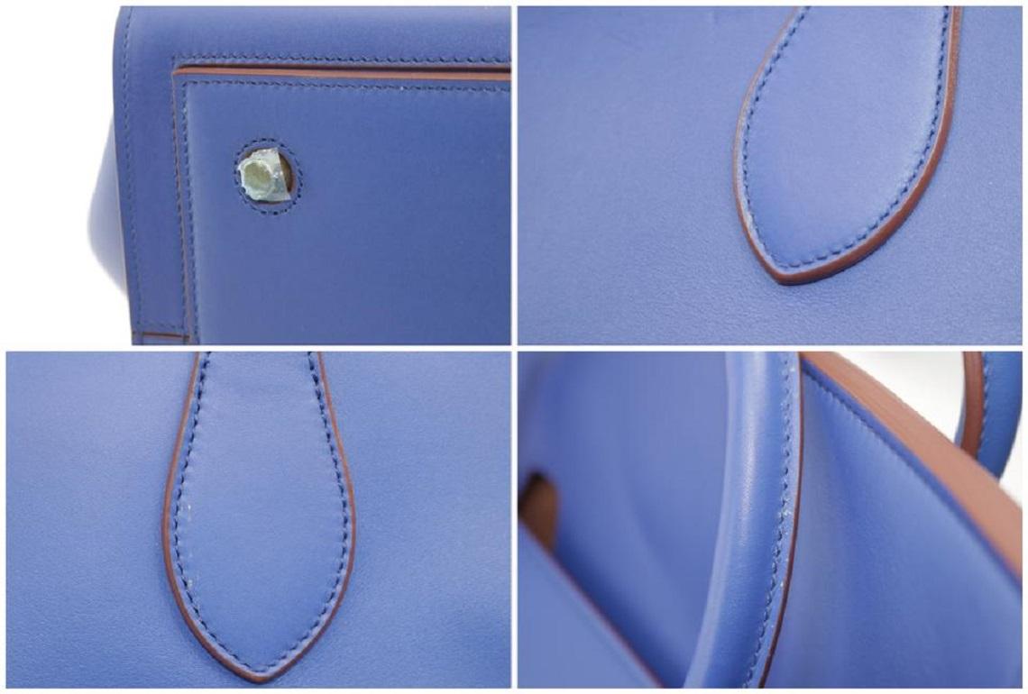 Women's Céline Tie Knot 1ck1204 Blue Calfskin Leather Tote For Sale