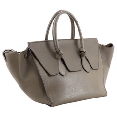 Celine Tie Knot Tote Grainy Leather Mini Brown