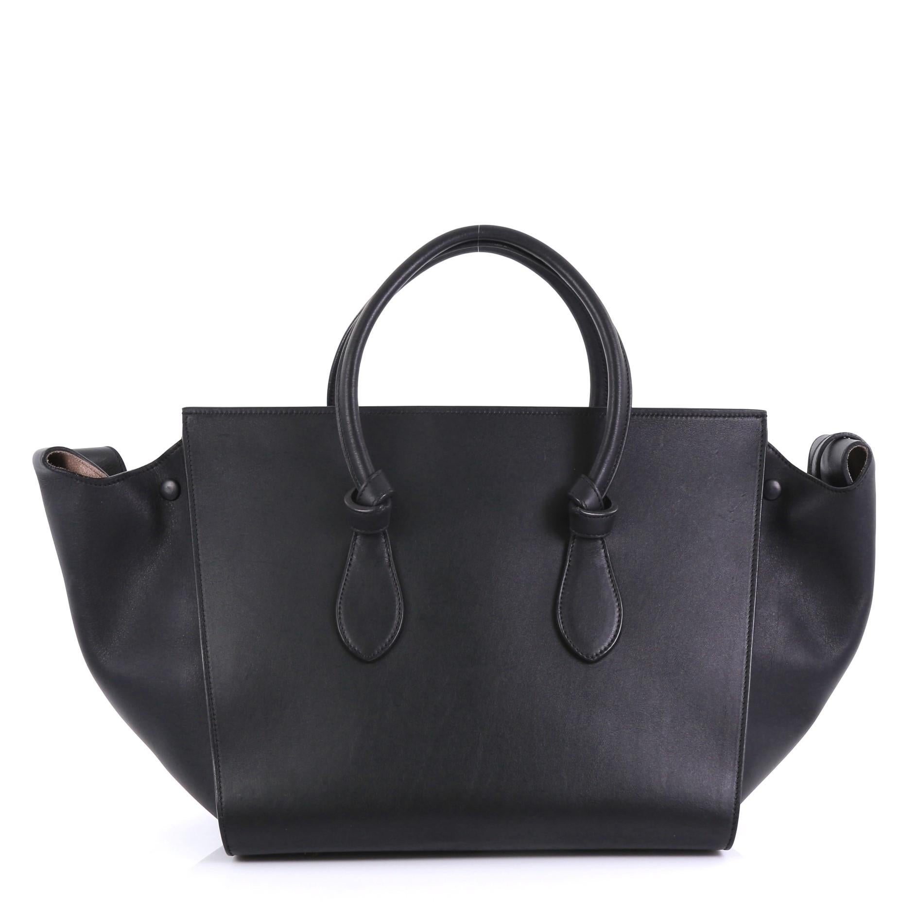 Celine Tie Knot Tote Smooth Leather Medium In Good Condition In NY, NY