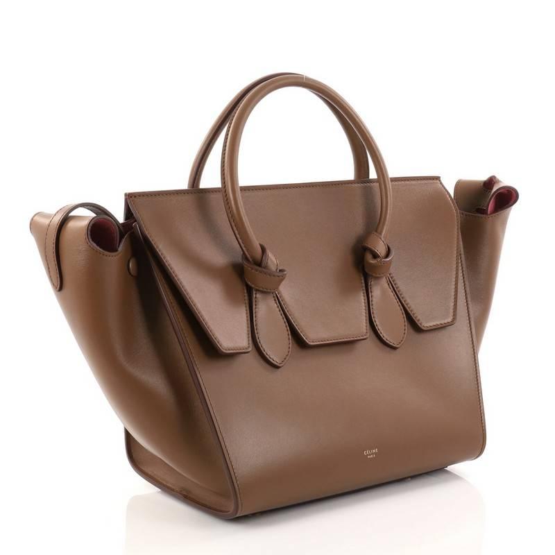 Brown Celine Tie Knot Tote Smooth Leather Mini 