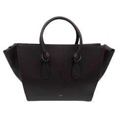 CÉLINE Tie Shoulder bag in Burgundy Leather