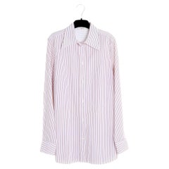 Celine Top FR38 Phoebe Philo Poplin Pinstripe Shirt UK10 US8