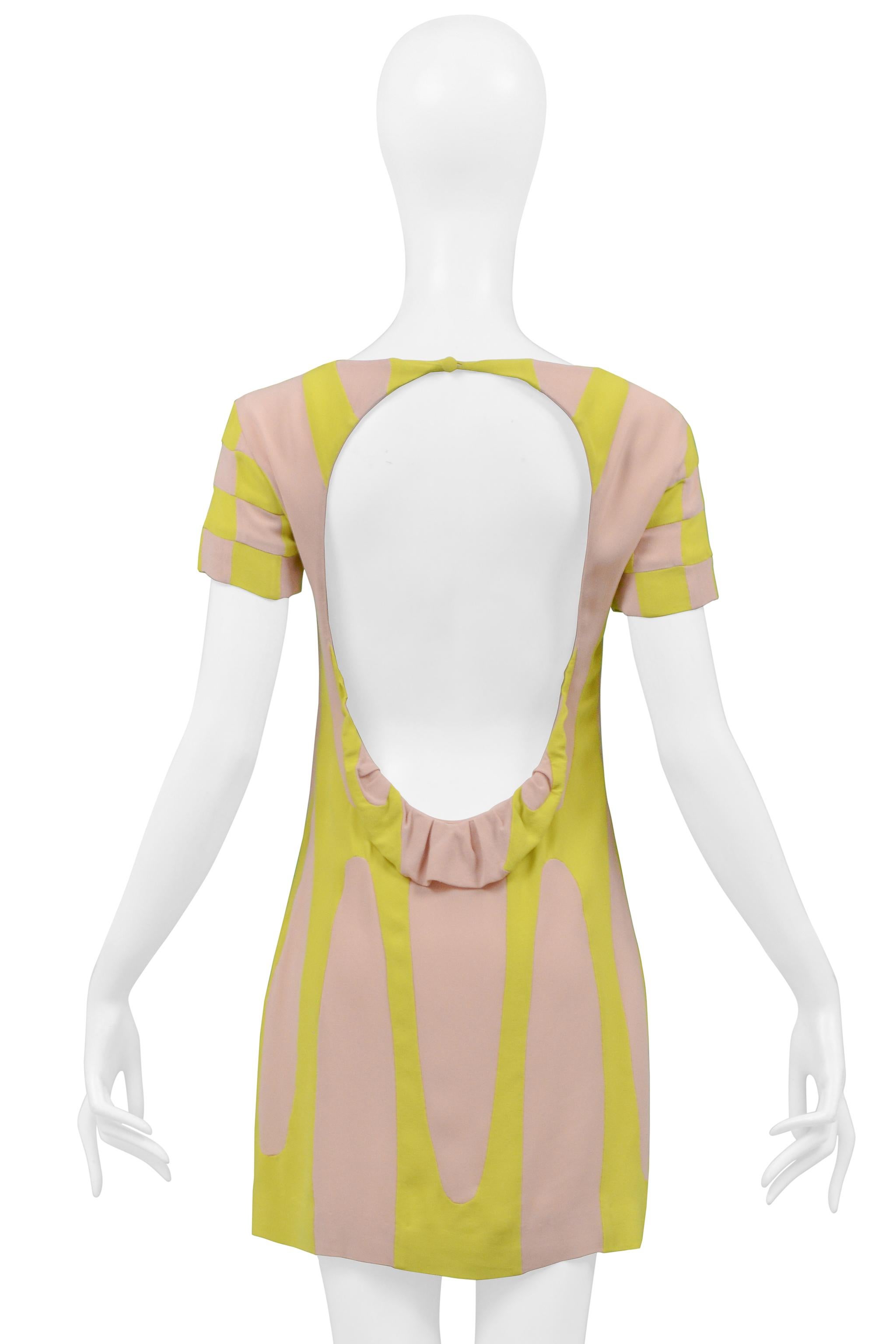 Celine Touring Dress In Yellow & Pink 2005 2