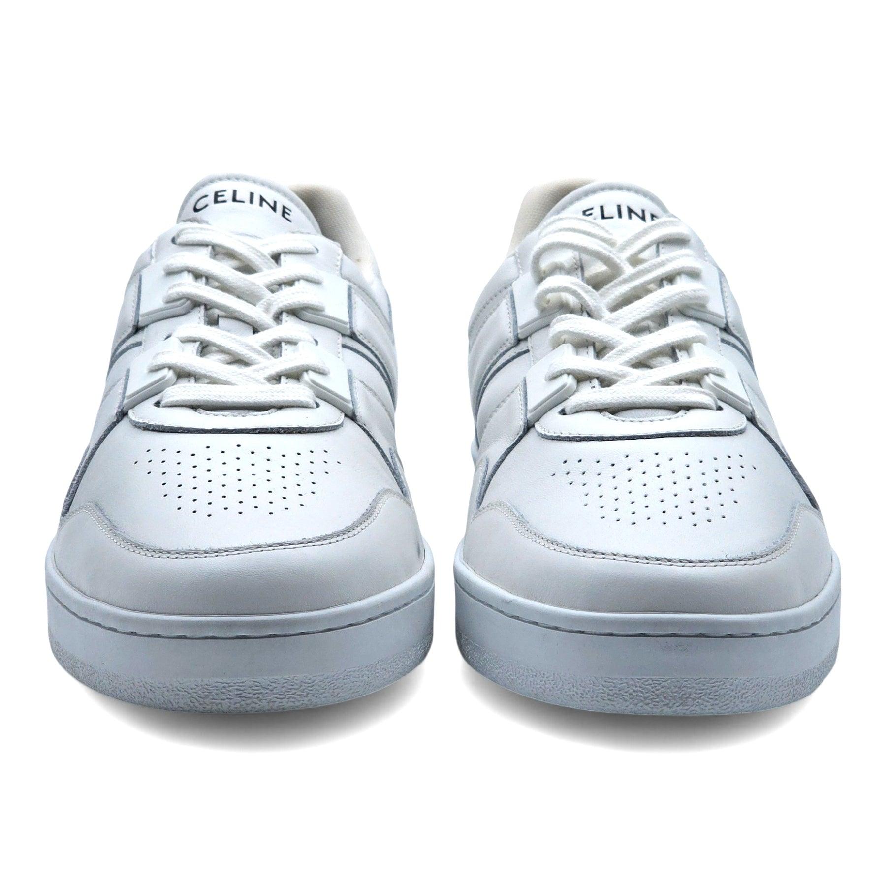 Celine Trainer Low Top Leather Sneakers in White

Additional information:
Material: Calfskin leather, Rubber outsoles
Color: White
Size: 44 (11 US)
Condition: Brand new with defects. The box is included.