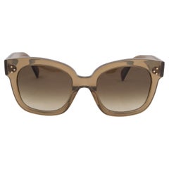 CELINE transparente grüne SQUARE-Sonnenbrille CL4002UN