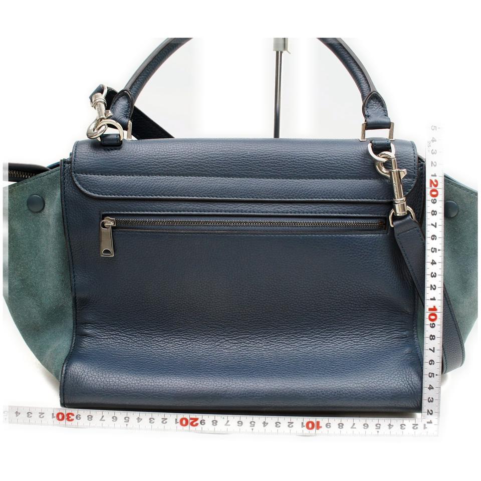 Céline Trapeze 872001 2way Blue Leather Shoulder Bag For Sale 1