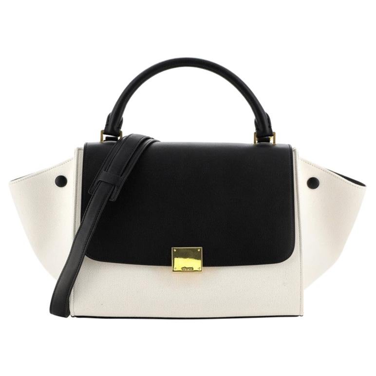Celine Trapeze Bag Canvas with Leather Small