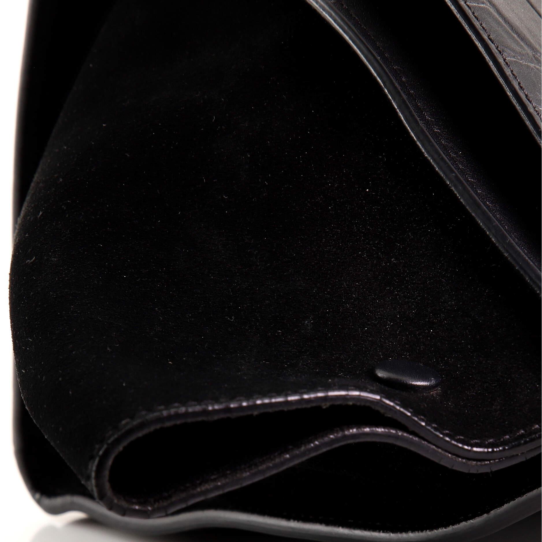 Celine Trapeze Bag Crocodile Embossed Leather Large 2