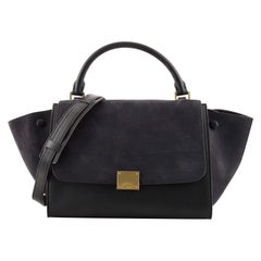 Celine Trapeze Bag Crocodile Embossed Nubuck Small