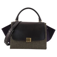 Celine Trapeze Bag Leather and Felt Small