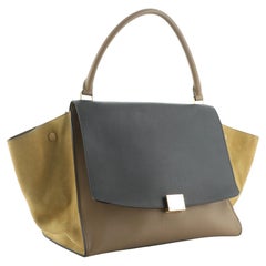 Celine Trapeze Bag Leather Large Black, Multicolor, Neutral