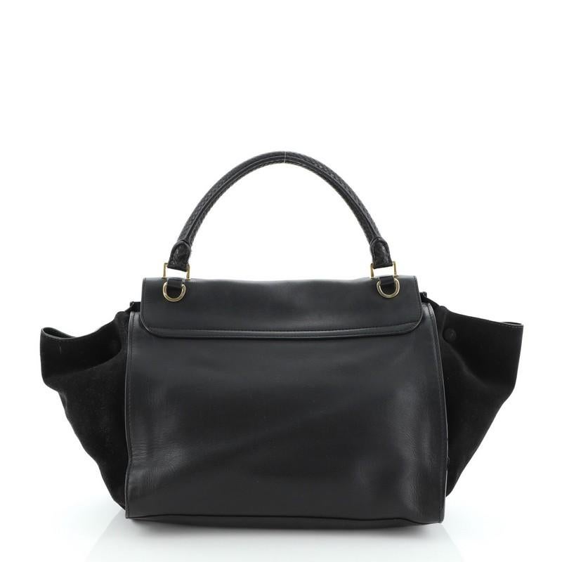 Black Celine Trapeze Bag Leather Medium