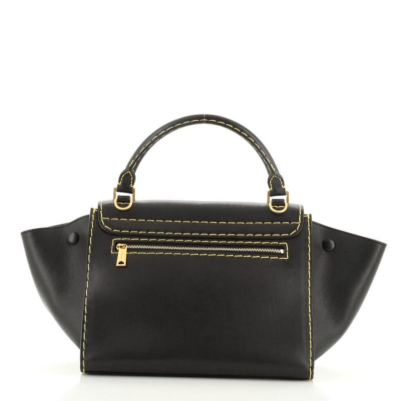 Black Celine Trapeze Bag Leather Small