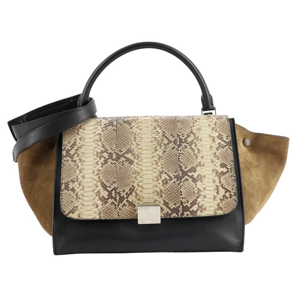 Celine Trapeze Bag Python and Leather Medium For Sale at 1stDibs