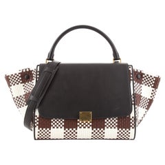 Celine Trapeze Bag Woven Leather Medium