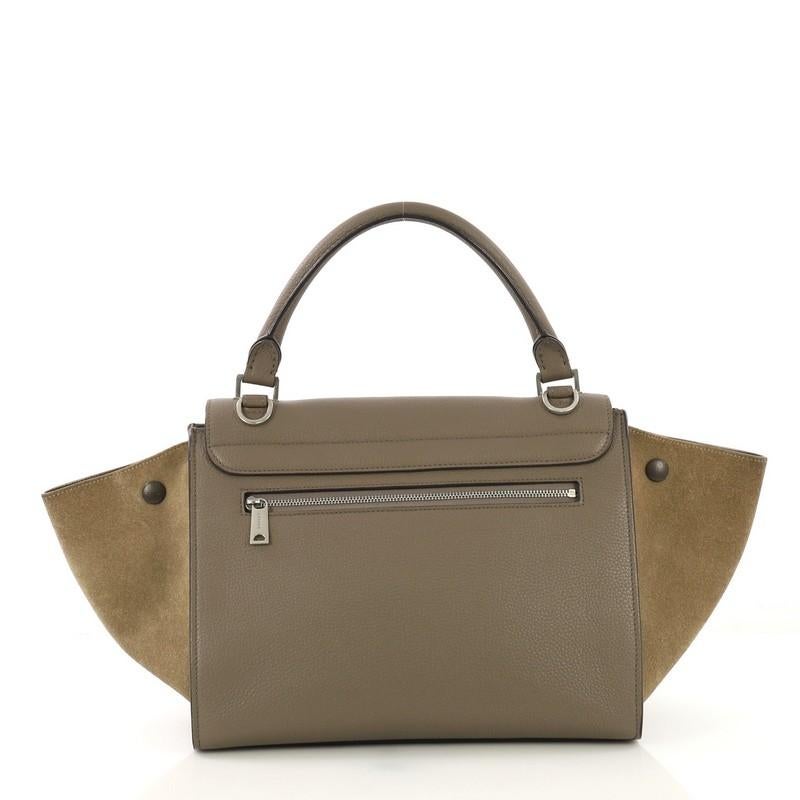 Brown Celine Trapeze Handbag Leather Small